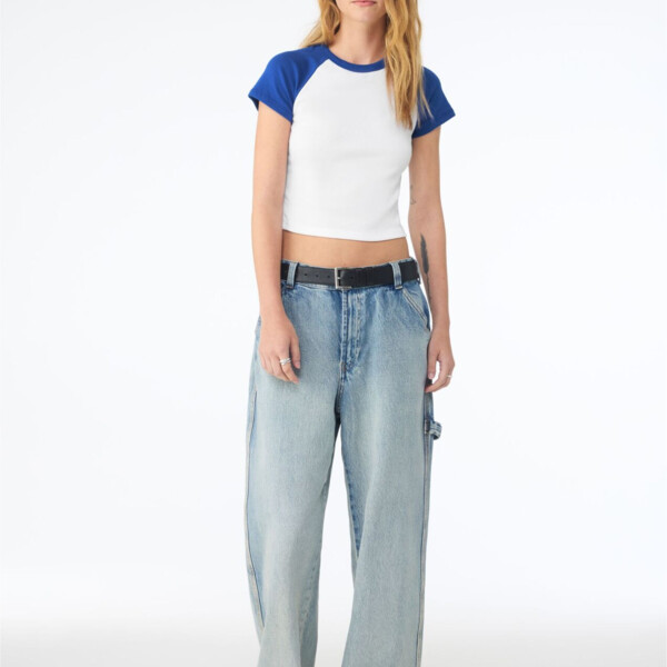 Women's Micro Rib Raglan Baby Tee Thumbnail