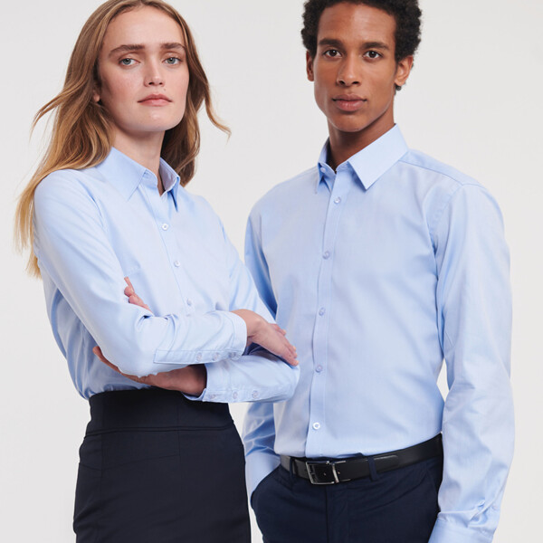 Russell Athletic Collection Long Sleeve Herringbone Shirt Thumbnail