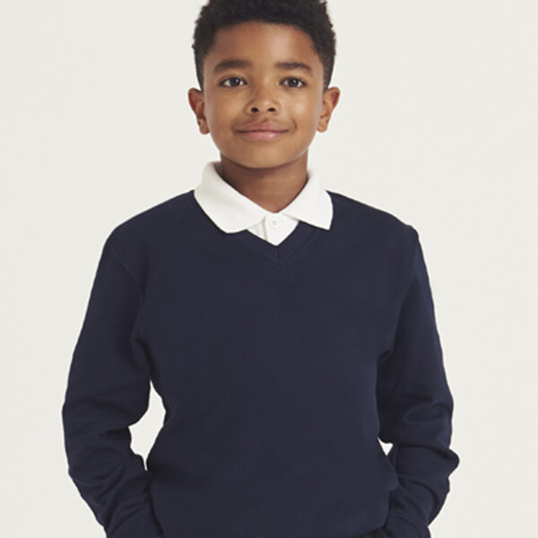 AWDis Academy Kids V Neck Sweatshirt Thumbnail