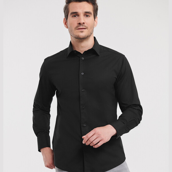 Russell Athletic Collection Long Sleeve Easy Care Fitted Shirt Thumbnail