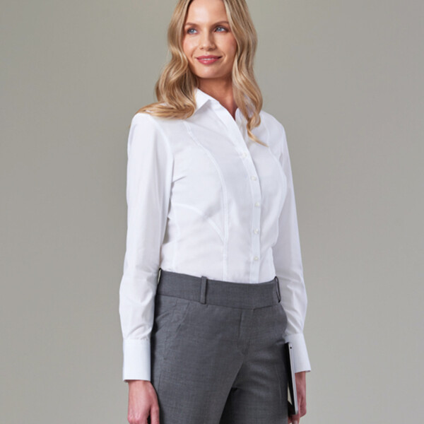 Brook Taverner Ladies Palena Long Sleeve Poplin Shirt Thumbnail