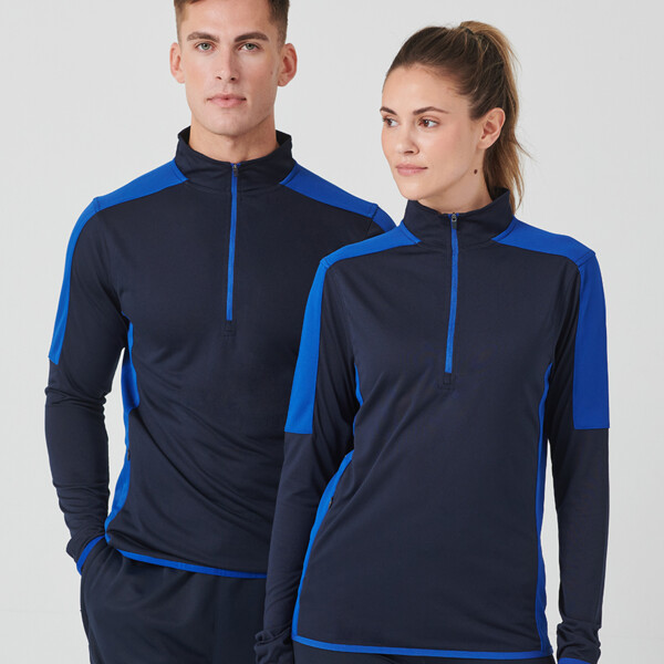 Finden + Hales Contrast Zip Neck Midlayer Top Thumbnail