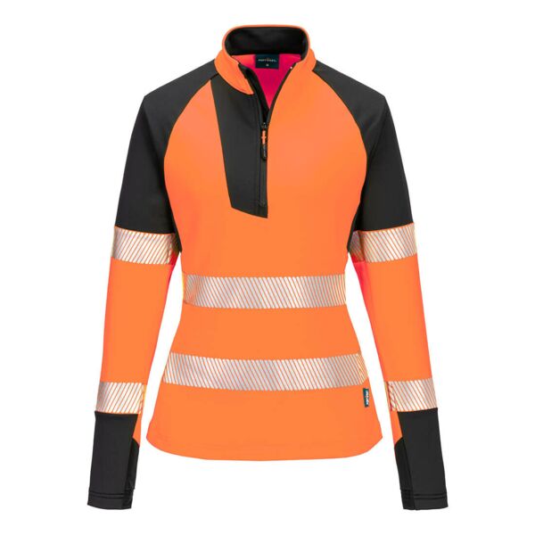 T173 - PW3 Hi-Vis Womens 1/4 Zip Sweatshirt Thumbnail