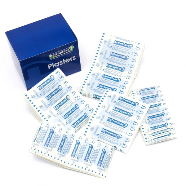 1213001 - ASTROPLAST BLUE DETECTABLE ASSORTED PLASTERS (Box 150) Thumbnail