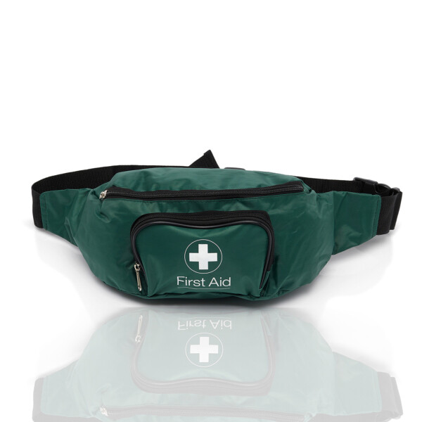 Blue Dot BS 8599-1 (2019) Travel and Motoring First Aid Kit in Green Bum Bag Thumbnail